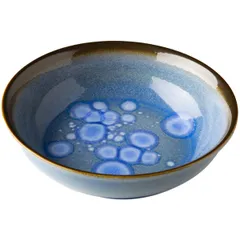 Salad bowl “Coral”  porcelain  D=15cm  blue, brown.