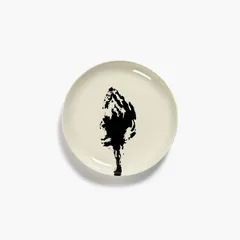 Тарелка «Фист» керамика D=19,H=2см белый,черный