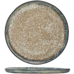 Plate “Begon” ceramics D=27.3cm brown,green.