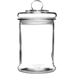 Round jar with lid  glass  5.7 l  D=19.4, H=34 cm  clear.