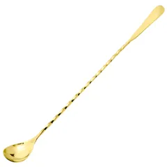 Bar spoon stainless steel ,L=300,B=35mm gold