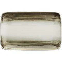 Тарелка «Айсио» прямоугольная фарфор ,H=27,L=281,B=179мм белый,серый