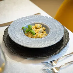 Тарелка «Скалистос» мелкая керамика D=28,H=2см черный, изображение 3