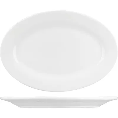 Блюдо «Кунстверк» овальное фарфор ,H=15,L=200,B=140мм белый, Длина (мм): 200