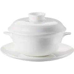 Чашка бульонная «Джейд» фарфор 250мл белый, изображение 2