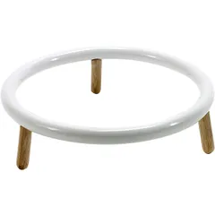 Подставка фуршетная для салатника металл,дуб D=27,H=7см белый