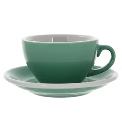 Кофейная пара «Эгг» фарфор 200мл D=95/145,H=55,L=115мм мятный