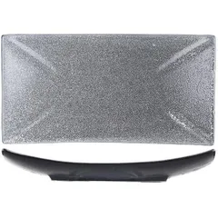 Блюдо для суши «Млечный путь» фарфор ,L=27,B=14см черный,серый