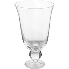 Ваза для цветов на ножке стекло D=18,H=30см прозр., изображение 2