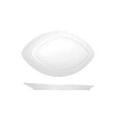 Dish sheet porcelain ,L=17.5,B=10.4cm white