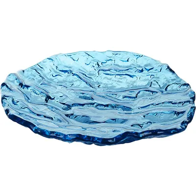 Салатник «Море» стекло D=24,H=4см синий, изображение 2