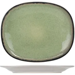 Rectangular dish  ceramics , L=31, B=24cm  green.