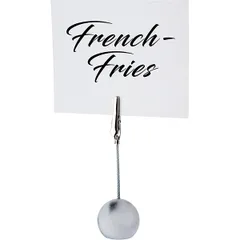 Держатель для карточек[4шт] мрамор D=3,H=10см белый, изображение 3