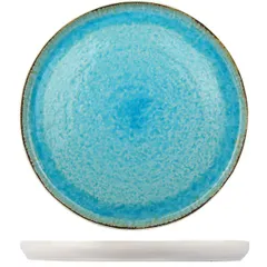 Plate “Lagoon” small  ceramics  D=31cm  turquoise.