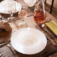 Салатник «Трианон» стекло 300мл D=125,H=55мм белый, изображение 2