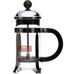 Френч-пресс «Шамбо» стекло,сталь нерж. 350мл D=70,H=187,L=141,B=87мм хромовый,прозр.