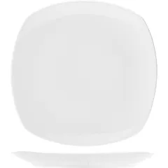 Small square plate “Gamma”  porcelain , L=25, B=25cm  white