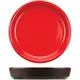 Тарелка «Кармин» с бортом Модус керамика D=11см красный,черный, Диаметр (мм): 110