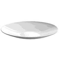 Dish "Lens" deep  porcelain  D=300, H=39mm  white