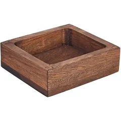 Rectangular serving tray with edge  oak , H=39, L=133, B=119mm