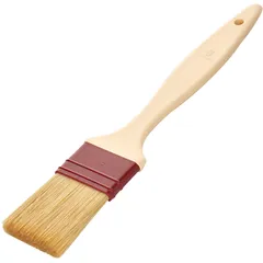Pastry brush  plastic, natural bristles , L=28/6, B=5cm  beige, burgundy