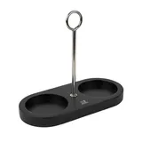 Подставка для мельниц для специй «Линия» для 2 мельниц бамбук,сталь нерж. D=65,L=170мм черный