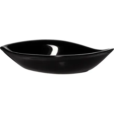 Салатник «Кунстверк» лист фарфор 58мл ,H=20,L=135,B=75мм черный