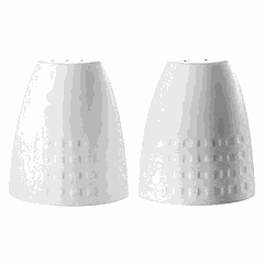 Salt/pepper set “Satin”  porcelain ,H=79,L=132,B=43mm white