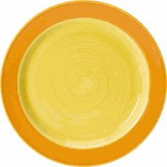 Plate “Freedom Yellow” small  porcelain  D=16cm  white, yellow.