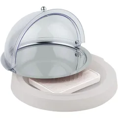 Поднос фуршетный на подставке с охладительным элементом, без крышки пластик,сталь нерж. D=38/44,H=6с