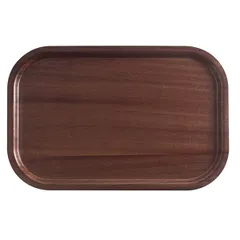 Rectangular tray  beech , L=32cm  brown.