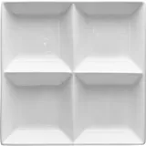 Менажница квадр. 4деления «Кунстверк» фарфор ,H=45,L=250,B=250мм белый