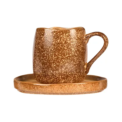 Чашка чайная «Эггшелл Нейчер» фарфор 250мл D=75,H=80мм коричнев., изображение 5