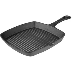 Grill pan “Amber Cast” square  cast iron , H=3, L=23/36, B=23cm  black