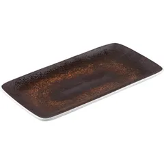 Serving dish “Estia”  porcelain ,H=25,L=295,B=160mm brown,white