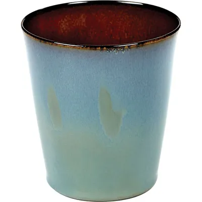 Стакан для горячих напитков керамика 310мл D=85,H=95мм серый,коричнев., Цвет: Серый