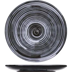 Plate “Marengo” small ceramics D=22,H=2cm black,gray