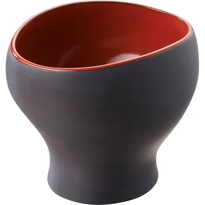 Чашка бульонная керамика 450мл D=97,H=73мм черный,красный