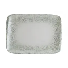 Блюдо сервировочное «Ирис» прямоугольное фарфор ,L=23,B=16см белый,серый