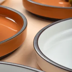 Тарелка «Блисс» с бортом фарфор D=255,H=53мм оранжев., Цвет: Оранжевый, Диаметр (мм): 255, изображение 4