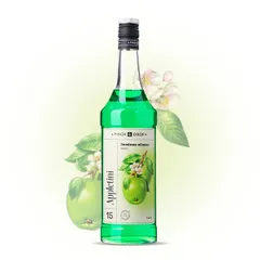 Сироп «Зеленое Яблоко» Pinch&Drop стекло 1л D=85,H=330мм зелен.