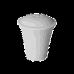 Солонка «Граффити» фарфор 50мл D=54,H=64мм белый