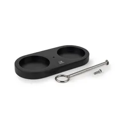 Подставка для мельниц для специй «Линия» для 2 мельниц бамбук,сталь нерж. D=65,L=170мм черный, изображение 2