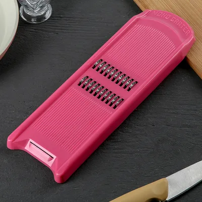 Терка «Эконом» для корейской моркови пластик,металл ,H=15,L=275,B=85мм в ассорт., изображение 6