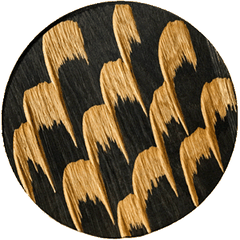 Доска для подачи «Вода» темно-светлый дуб D=24,H=3см