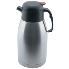 Coffee pot-thermos for coffee, tea  steel, plastic  2 l , H=27, L=15.8, B=13.7 cm  silver, black