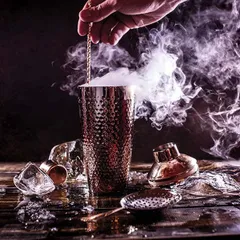 Шейкер «Пробар» европейский рифленый сталь нерж. 0,7л D=89,H=235мм медный, изображение 3