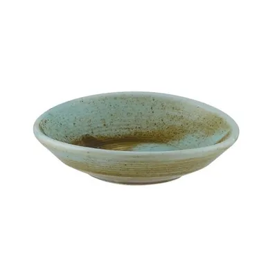 Соусник «Корал» овальный фарфор 70мл ,L=100,B=85мм коричнев.,бирюз.