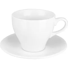 Чайная пара «Коллаж» фарфор 200мл D=82/140мм белый, изображение 2