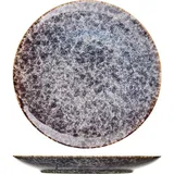 Тарелка «Стоун» фарфор D=254,H=30мм сине-серый